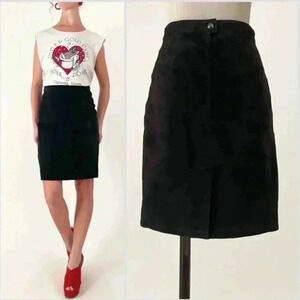 Beautiful vintage suede leather skirt